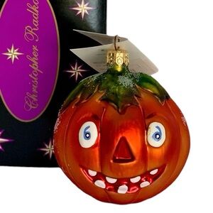 NWT Christopher Radko JUNIOR JACK Pumpkin Vintage Ornament Retired